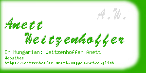 anett weitzenhoffer business card